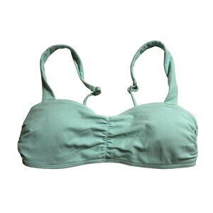 Hollister Swim Aqua Blue Bikini Top Removable Cups Adjustable Straps XS